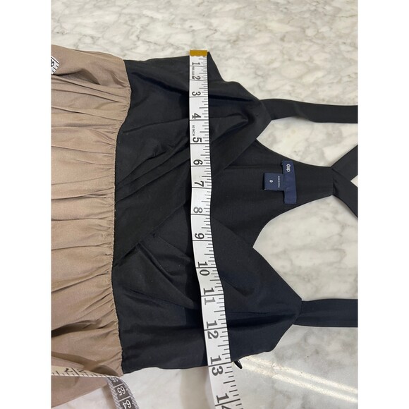 Gap Black and Olive Green Silk & Cotton Dress w/Pockets Size 0 - Picture 8 of 8